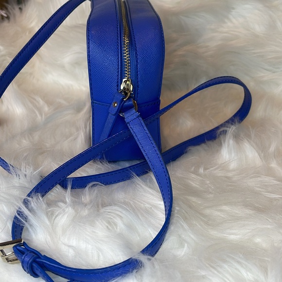 Kate Spade Sunglasses Novelty Bag and wallet Blue and White Striped Bag Set EUC